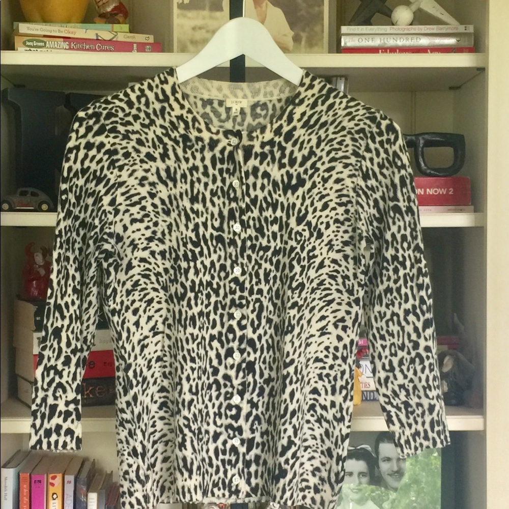 J. Crew Leopard Print Cardigan